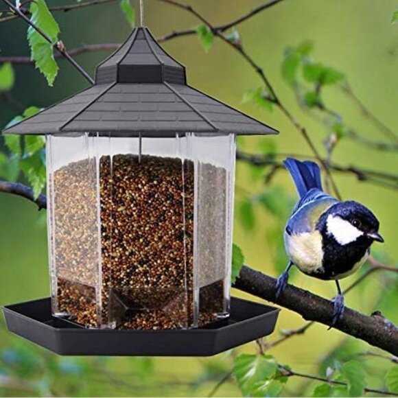 💥3/$30💥 💥Host pick💥  Grey Hanging Panorama Gazebo Wild Bird Feeder - Picture 1 of 4
